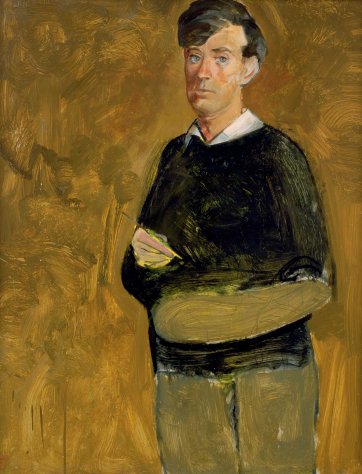 Sketch for portrait of Justin O'Brien