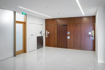 Bathroom and toilets near the Education Studio and Western Courtyard