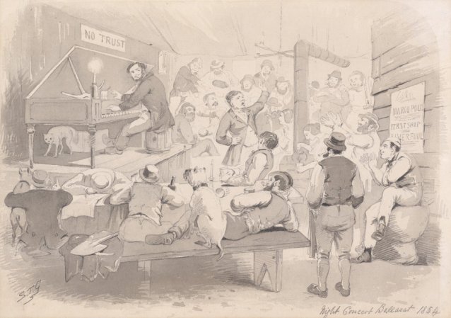 Night concert, Ballarat, 1854
