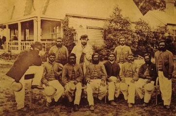 The Aboriginal Cricket Team, 1866 
photographer unknown