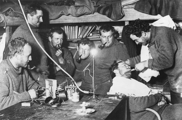 Australasian Antarctic Expedition Members: scenes inside living quarters, 1911-1914