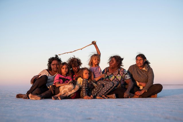 Yukultji and Yalti with their family, 2019