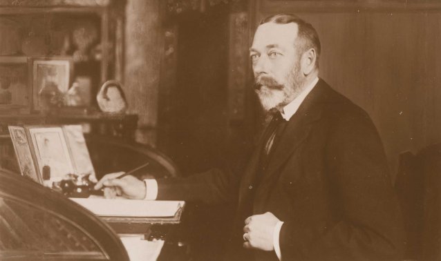 H.M. King George V at his desk