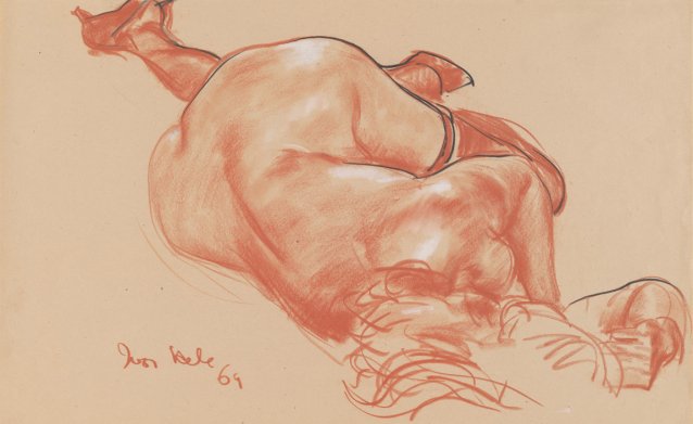 (Reclining female nude
lying on side), 1969