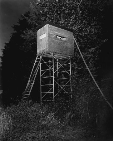 Celia inside a watchtower