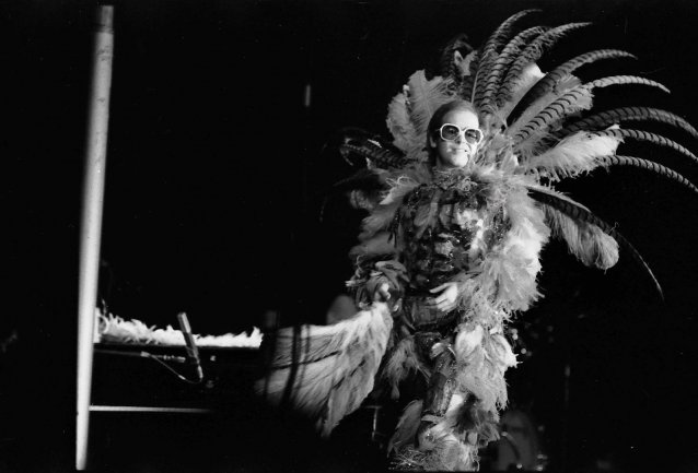 Elton John at the South Melbourne Football Ground, 21 February 1974  David Parker