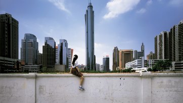 On the wall - Guangzhou (II), 2002