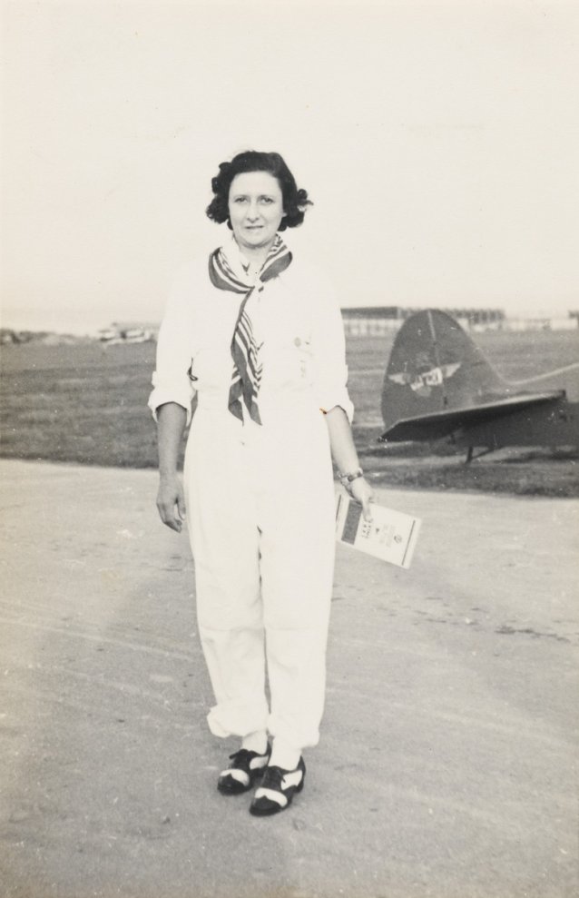 Mrs Bonney flying from Australia to South Africa via Siam. Singapore 1937 (full length portrait), 1937