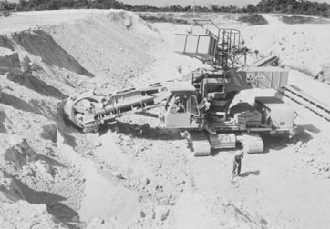 Phosphate mining and loading, 1973