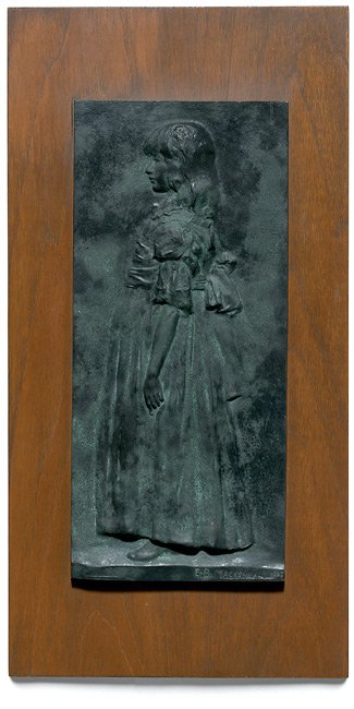 Bronze plaque (Portrait of a young girl), 1892 by Bertram Mackennal (1863–1931)