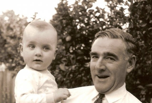 Angus and the late Peter C. Trumble, 1965, still then a firm advocate of the detachable collar.