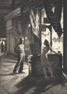 Chance meeting, 1940-41 by Martin Lewis