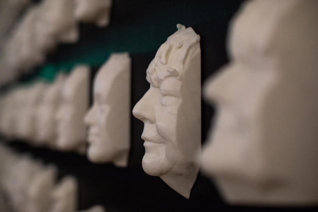 Wall of Faces (detail), 2020–22 Vic McEwan