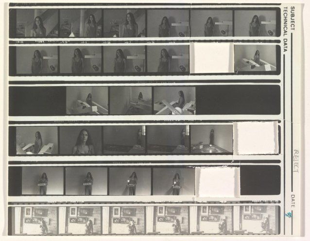 Contact sheet (Linda Piper), 1974