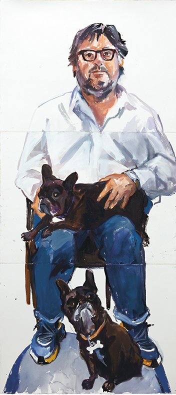 Peter Blackshaw with Josie and Tin Tin, 2016 Nicholas Harding