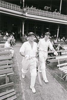 Norman O'Neill and Bill Lawry coming out to bat for Australia vs South Africa at the Sydney Cricket Ground