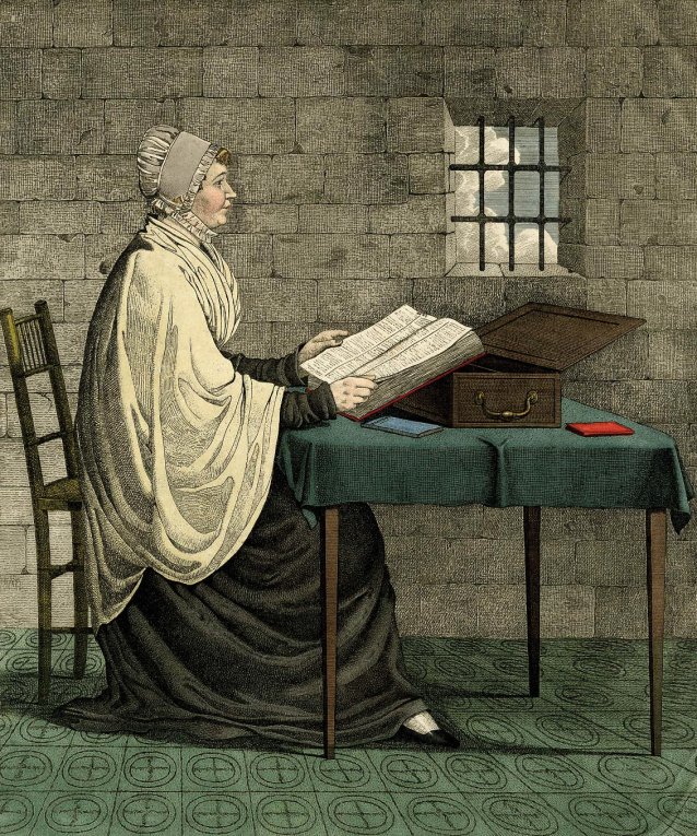 In prison and ye came unto me [Portrait of Elizabeth Fry, Newgate Prison], 1820