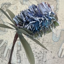 Blue banksia made from paper