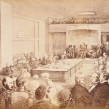 Opening of the First Legislative Council of Victoria by Governor Charles Joseph LaTrobe at St Patrick's Hall, Bourke Street West, Melbourne November 13th 1851