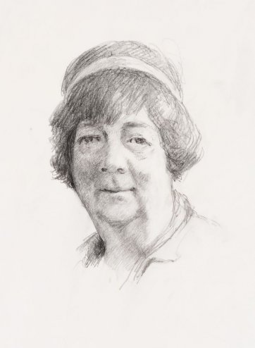 Head study for portrait of Margaret Olley