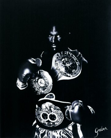 Black painting (Evander Holyfield), 1992