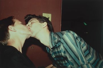 Philippe H. and Suzanne kissing at Euthanasia, New York City