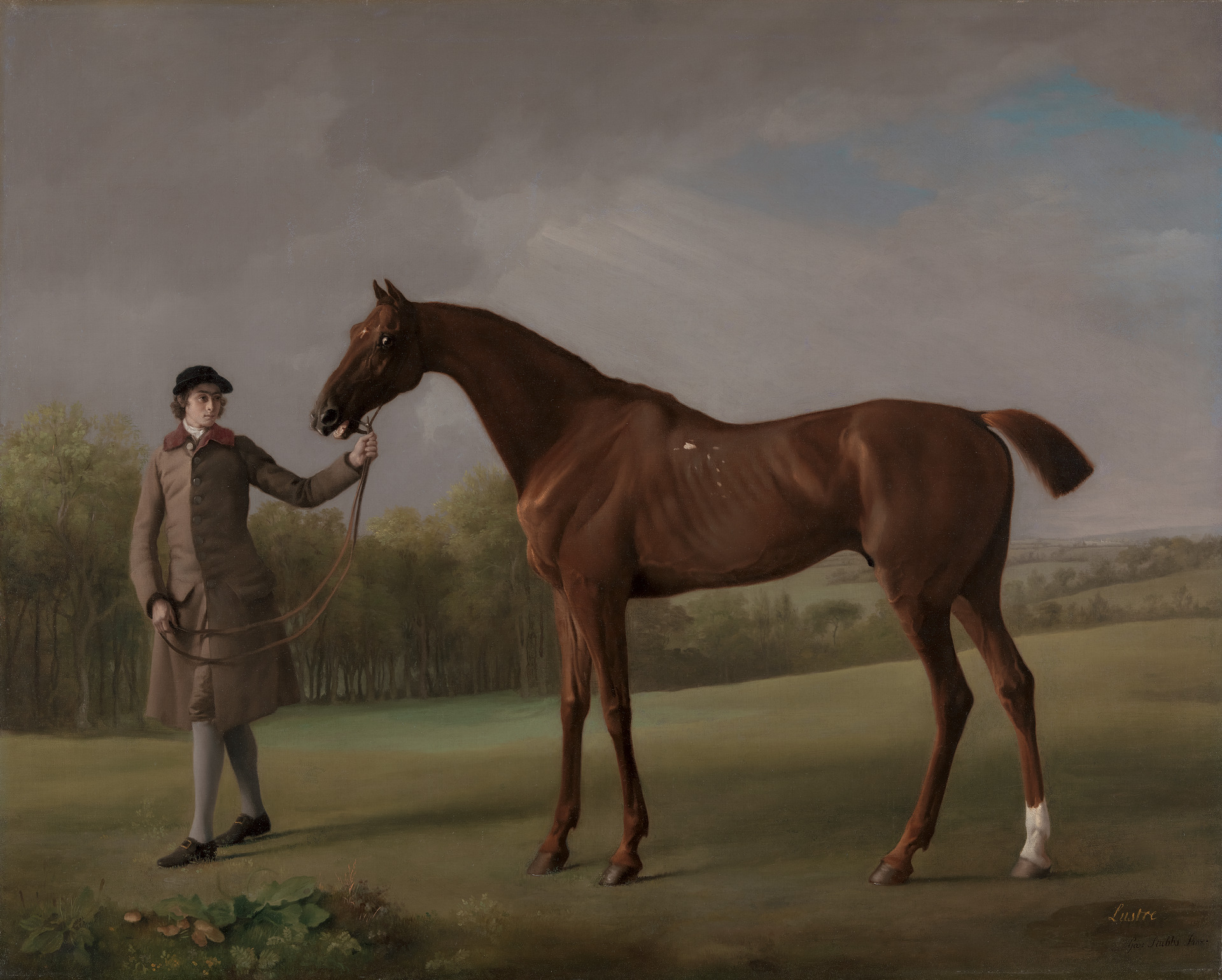 Lustre, held by a Groom, ca. 1762 by George Stubbs