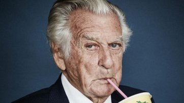 The Honourable Bob Hawke savouring a strawberry milkshake, 2017 by Harold David