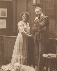 Arthur Streeton, Nora Streeton (nee Clench) and Pat, the dog