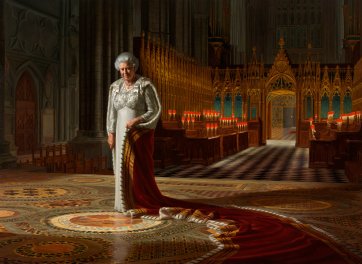 The Coronation Theatre, Westminster Abbey: A Portrait of Her Majesty Queen Elizabeth II, 2012 by Ralph Heimans