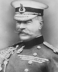 Studio portrait of Lord Kitchener, British Secretary of State for War, 1914 by J Russell & Sons