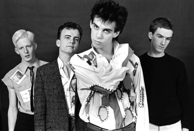 Nick Cave and The Boys Next Door (Mick Harvey, Phil Calvert, Tracy Pew) in Parker’s studio, Lang Street, South Yarra, 1978 David Parker