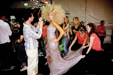 Backstage preparing for the Leona Edmiston Spring/Summer 2005–06 show, Mercedes Australian Fashion Week, Sydney, 2005 Robert Rosen