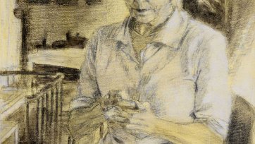 Study (a) for portrait of Helen Garner