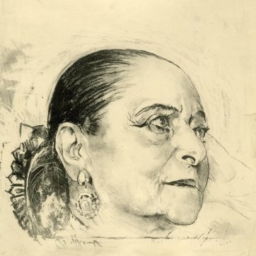 Study for portrait of Helena Rubinstein by Graham Sutherland