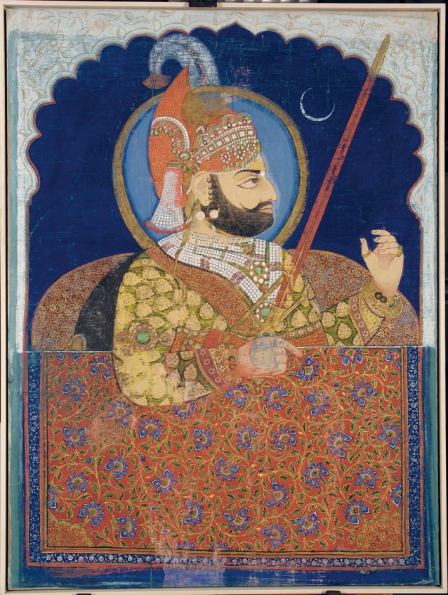 Maharana Bhim Singh of Mewar at a Palace Window, c. 1810-20