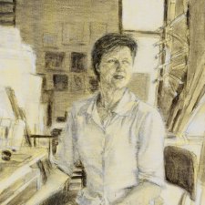 Study (d) for portrait of Helen Garner