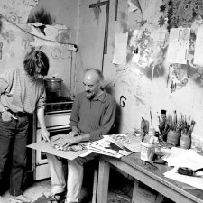 Mike Brown and Liz Land in Kitchen