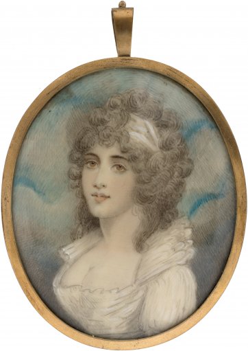 Portrait of a woman (reputedly Elizabeth Macarthur), c. 1785–1790 artist unknown