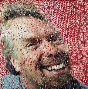 Sir Richard Branson, 1999 by David Mach (b. 1956)