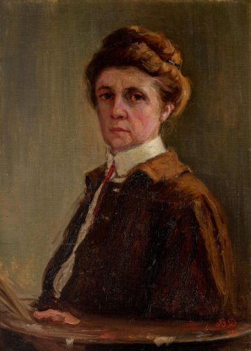 Self-portrait, 1909 Bessie Davidson. Art Gallery of South Australia, gift of Margaret (Mrs Klasen) and Sybil de Rose 1992 © Art Gallery of South Australia