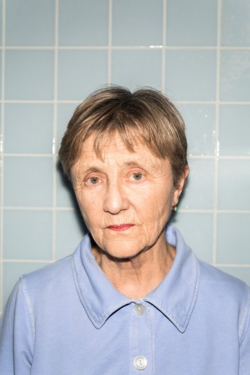 Helen Garner in her kitchen