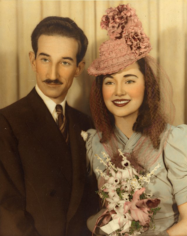 Maurice Silverstein and Betty Bryant Silverstein, wedding portrait, 1941

 Falk Studio, Sydney