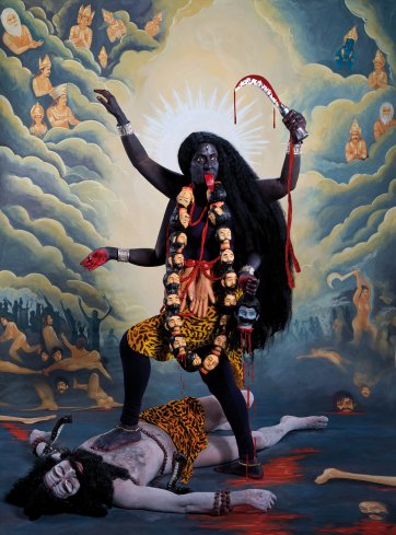 Kali (after 1908 Calcutta Art Studio print), 2014 by Pushpamala N