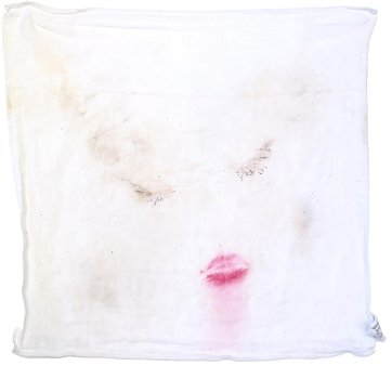 Self portrait on washcloth, 2024 Nena Salobir