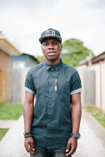 Fostin outside his mum's, Kings Park, Melbourne, 2015 by Nicola Dracoulis