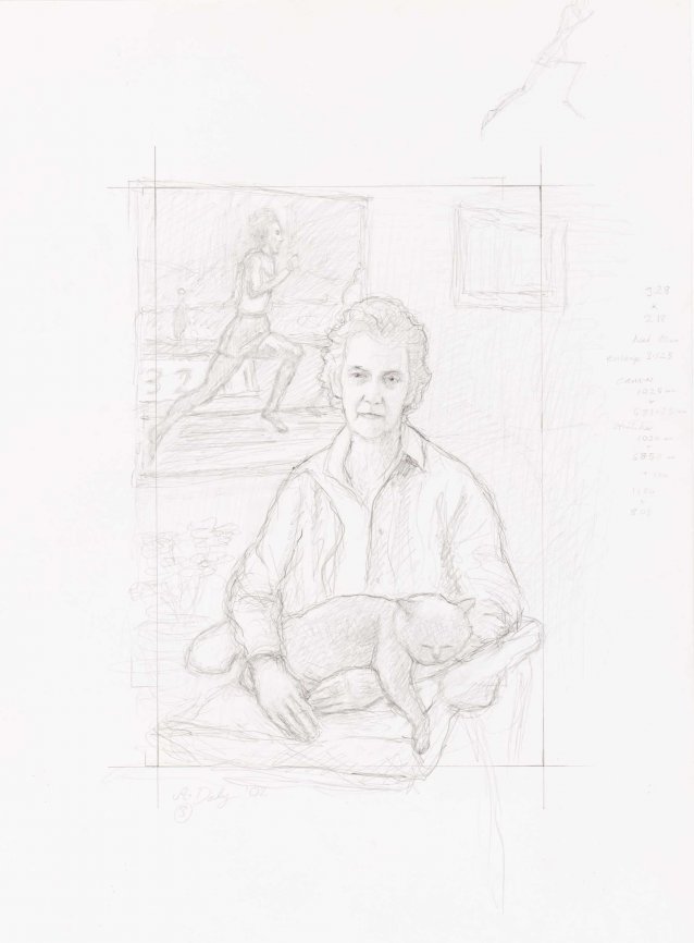 Preparatory study for Betty Cuthbert