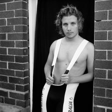 Boy in cycling gear, 2013 by Vittoria Dussoni