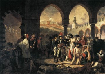 Napoleon Bonaparte visiting the plague stricken at Jaffa