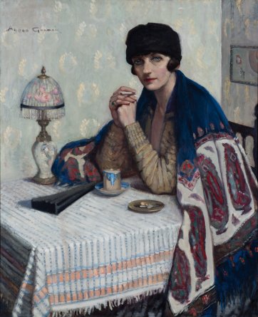 Girl with Cigarette, c. 1925 by Agnes Goodsir